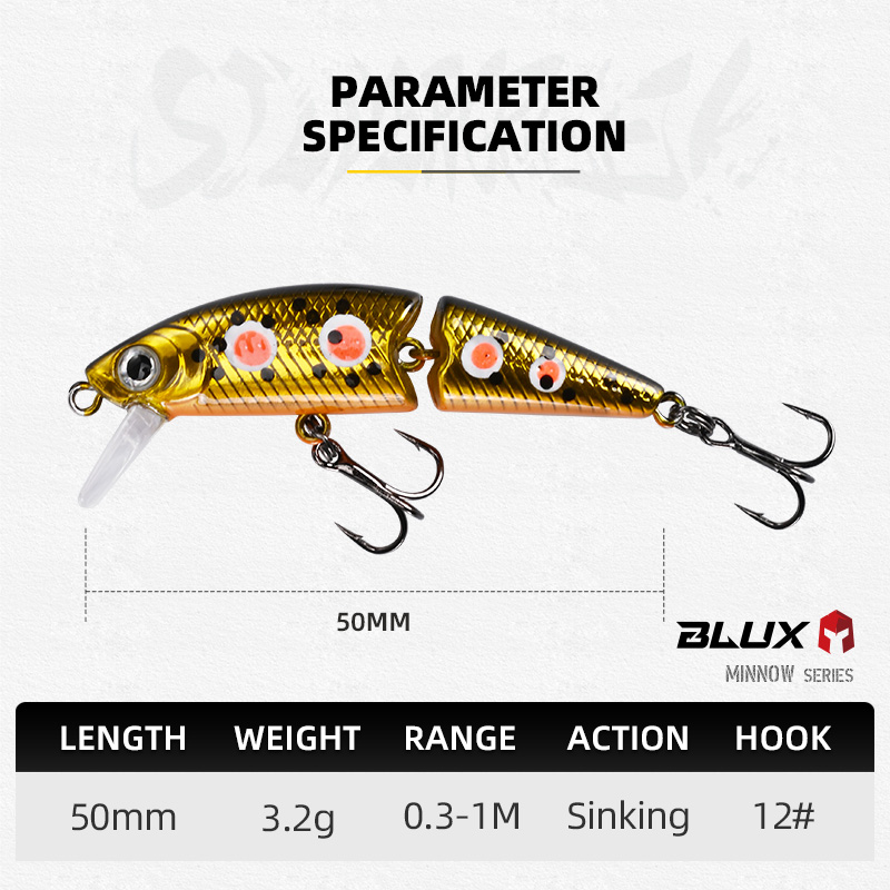 BLUX DR. Minnow Joint 50S Swim - огляд і ціна Fishing Lure Swimbait