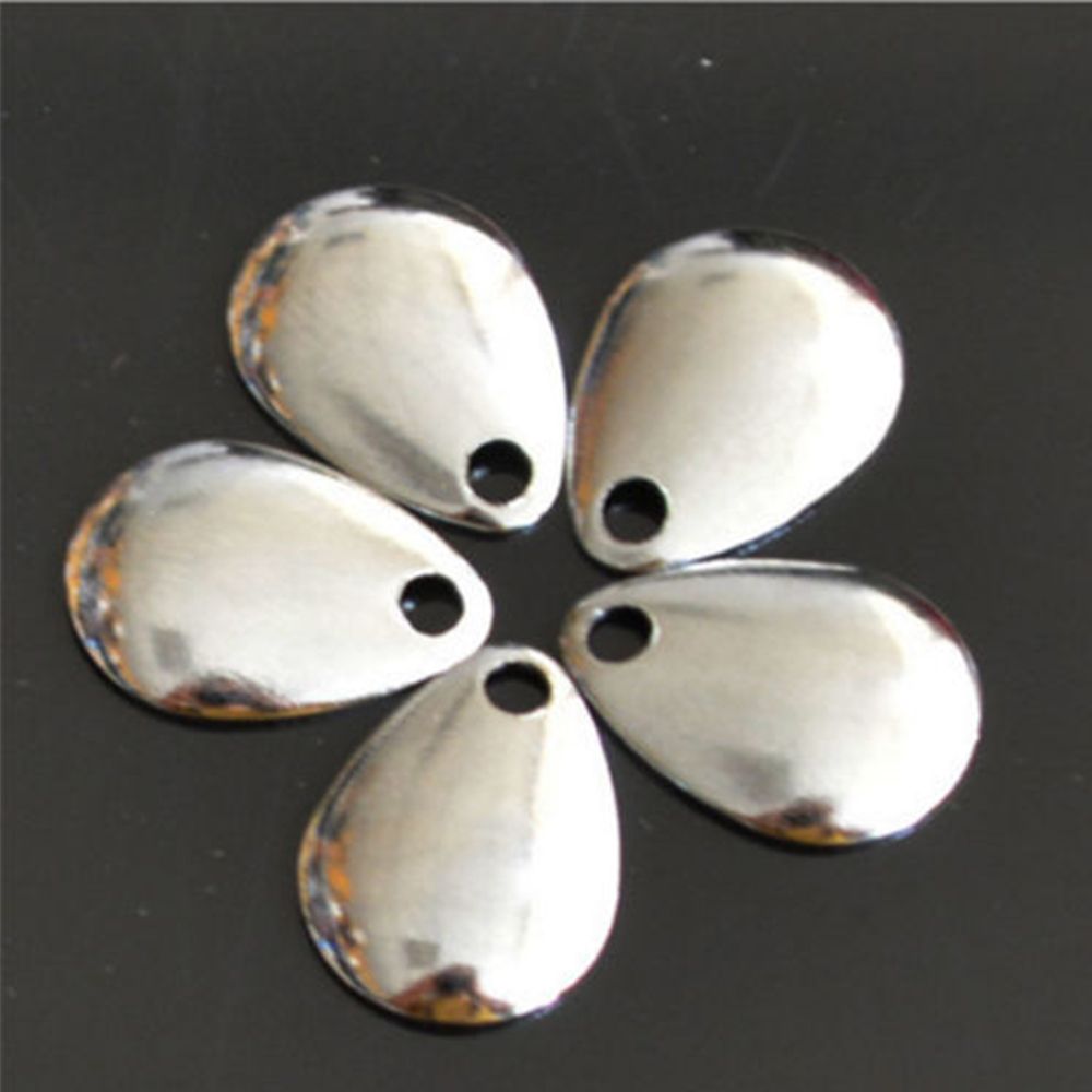 50PCS Silver Smooth Nickel Seq - огляд і ціна Fishing Lure Spinner