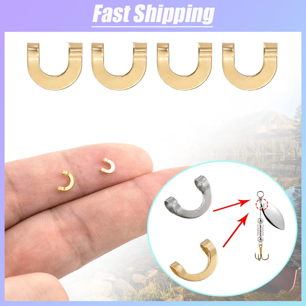 100pcs Fishing U Shaped Fixed  - огляд і ціна Fishing Lure Spinner